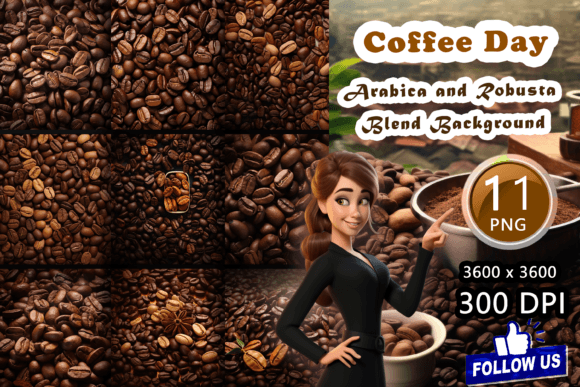 Arabica and Robusta Blend Backgrounds: A Designer's Brew