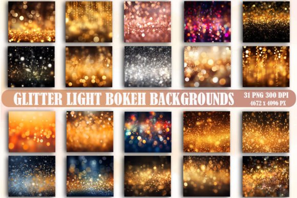 Captivating Glitter Light Bokeh Backgrounds for Designers