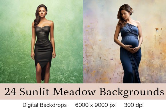 Capturing Golden Hour: The Sunlit Meadow Backgrounds Collection