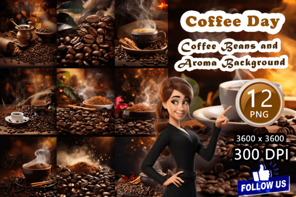 Coffee Beans and Aroma Backgrounds: Elevate Your Visual Projects