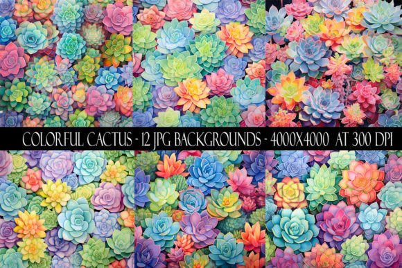 Colorful Cactus Backgrounds: A Vibrant Design Toolkit