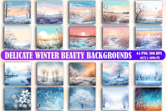 Designing with Delicate Winter Beauty Backgrounds