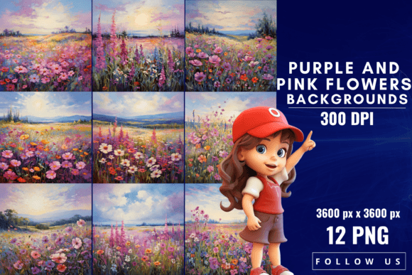 Elevate Your Aesthetic with Purple and Pink Flowers Backgrounds