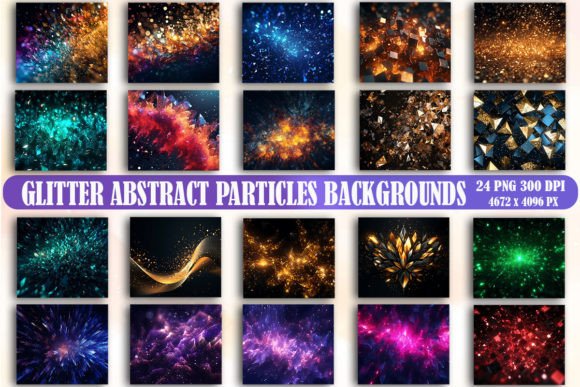 Elevate Your Visuals with Glitter Abstract Particles Backgrounds