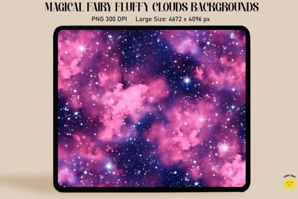 Enchanted Galaxy Space Backgrounds: A Whimsical Design Asset