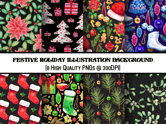 Festive Holiday Illustration Backgrounds: Elevate Your Designs