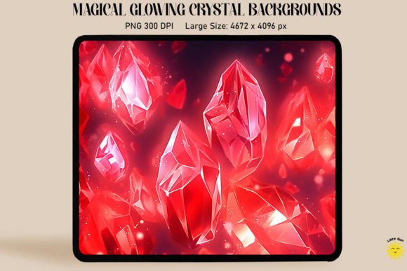 Redesign Your Visuals with Magical Glowing Red Crystal Backgrounds