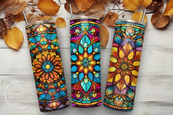 Stained Glass Retro Mandala Backgrounds: A Designer's Secret Weapon