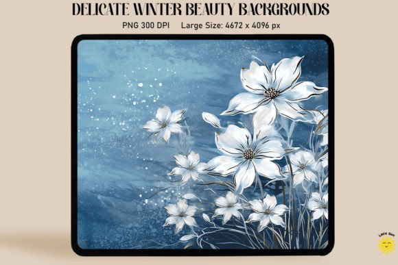 The Gentle Power of White Flowers on Winter Backgrounds