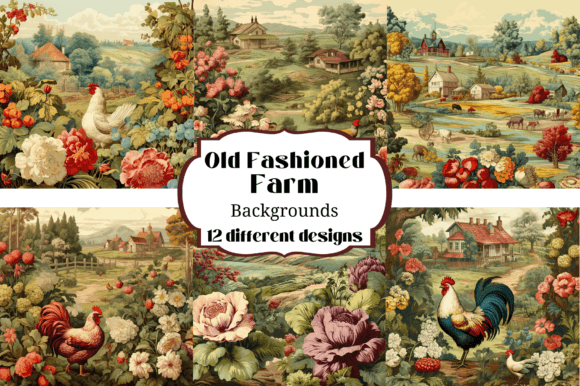 Timeless Rustic Charm: Old Fashioned Farm Vintage Backgrounds