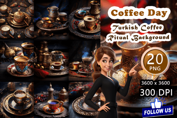 Timeless Turkish Coffee Ritual Backgrounds