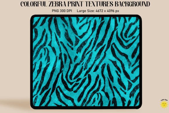 Vibrant Energy: Designing with Glitter Teal Zebra Print Backgrounds